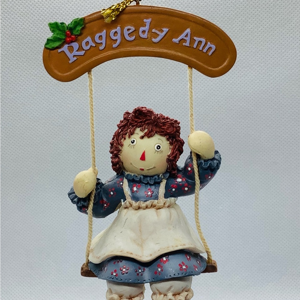 Kurt S Adler Ornament Swinging Raggedy Ann Christmas Hanging Holiday Rare HTF